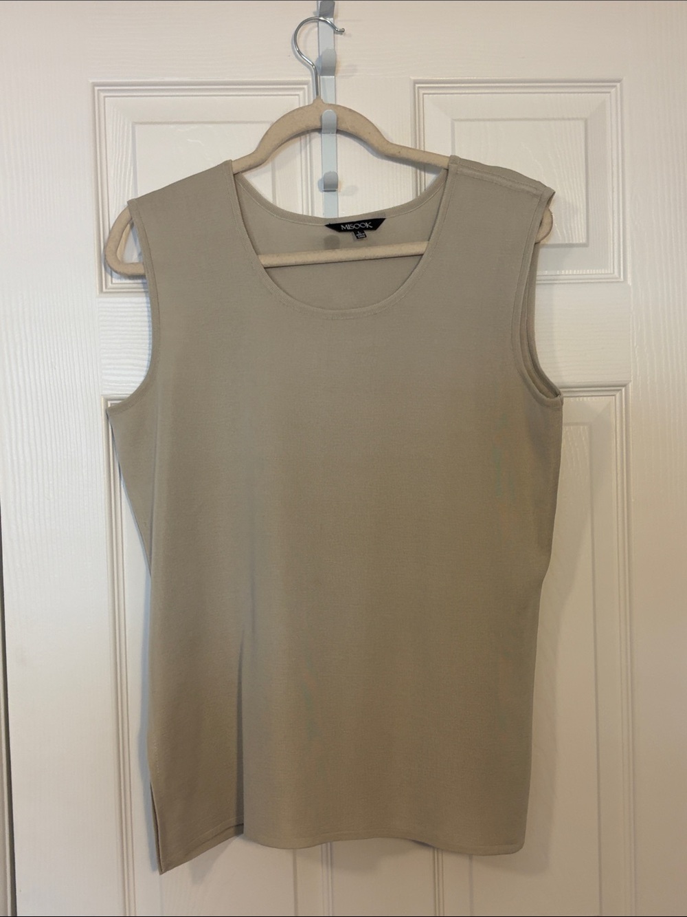 Misook Sleeveless Tank Top in Taupe